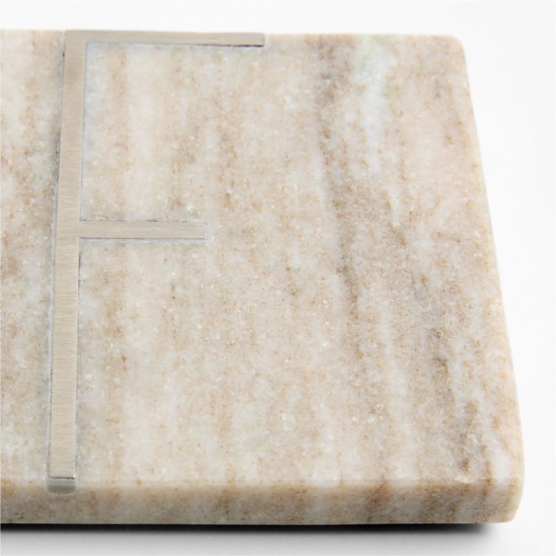 Tuscan Kitchen Marble "F" Monogram Coasters, Set of 4 - image 2 of 4