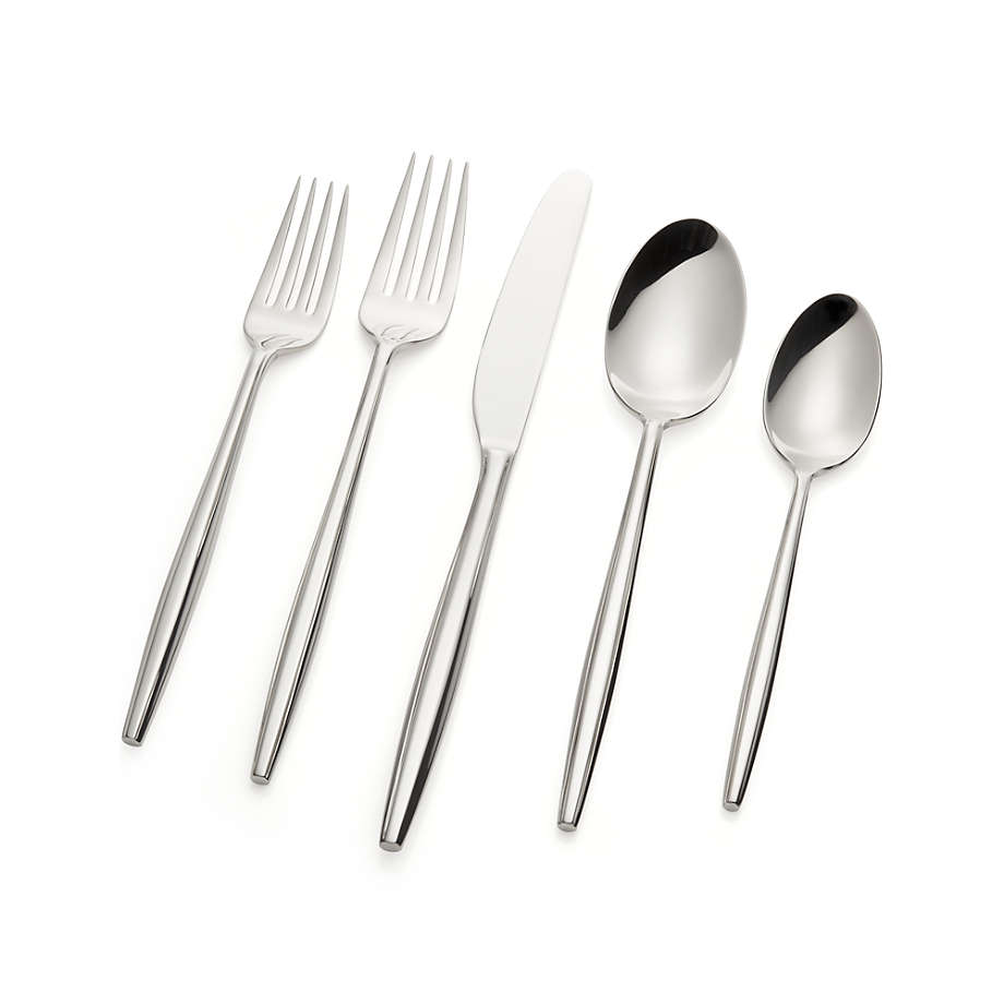 Kenton Black 20-Piece Flatware Set + Reviews | Crate & Barrel