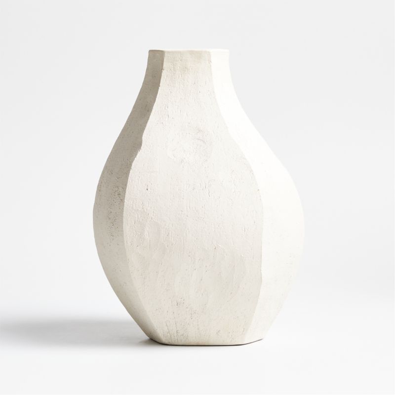 Facette Grande White Vase 11.5" by Athena Calderone - image 15 of 19