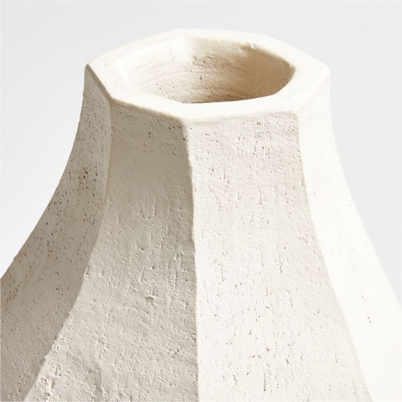 Facette Grande White Vase 11.5" by Athena Calderone - image 16 of 19