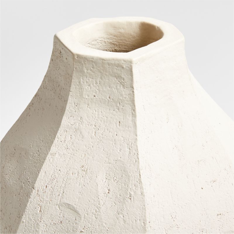 Facette White Vase 8.5" by Athena Calderone - image 16 of 20