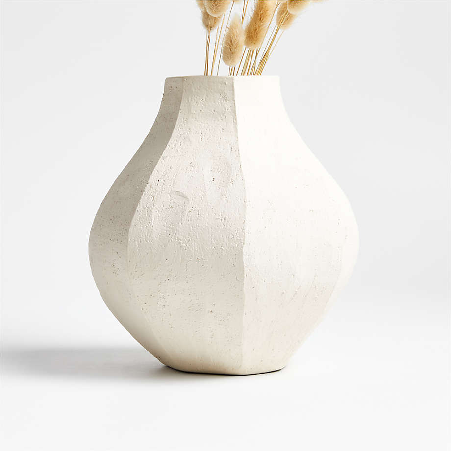 Facette White Vase 85 By Athena Calderone Reviews Crate And Barrel Canada 4324