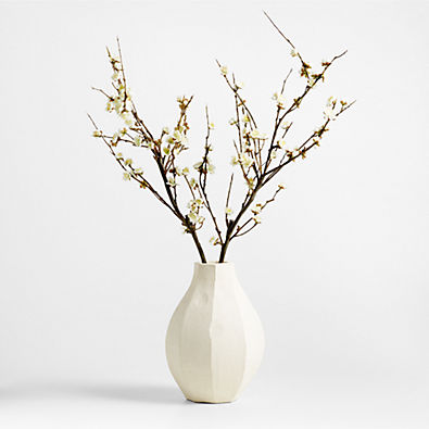 View Artificial White Cherry Blossom Flower Branch 42" details