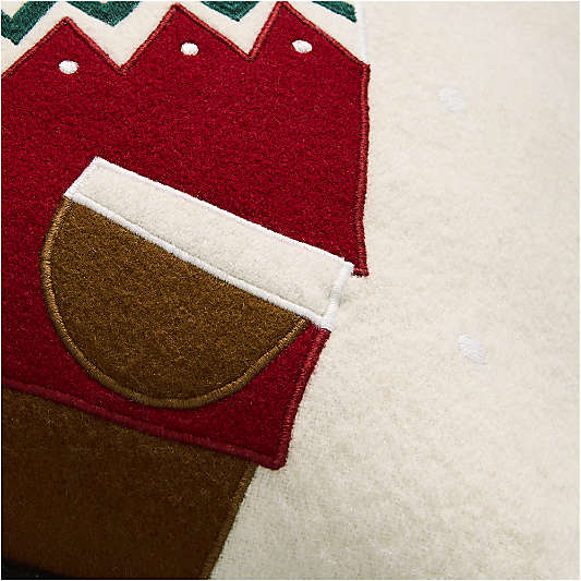 Fair Isle Bear 20"x20" Ivory Throw Pillow by Joan Anderson with Down-Alternative Insert