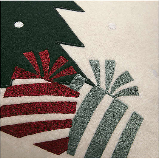 Fair Isle Tree 20"x20" Ivory Throw Pillow by Joan Anderson with Down-Alternative Insert