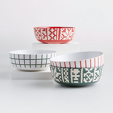 View Fair Isle Bowls, Set of 4 details