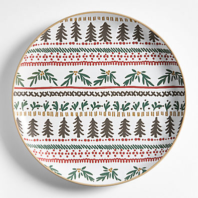 View Nordic Fair Isle Stoneware Round Platter details