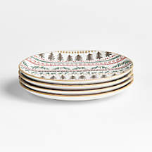 Nordic Fair Isle Stoneware Salad Plates, Set of 4 + Reviews