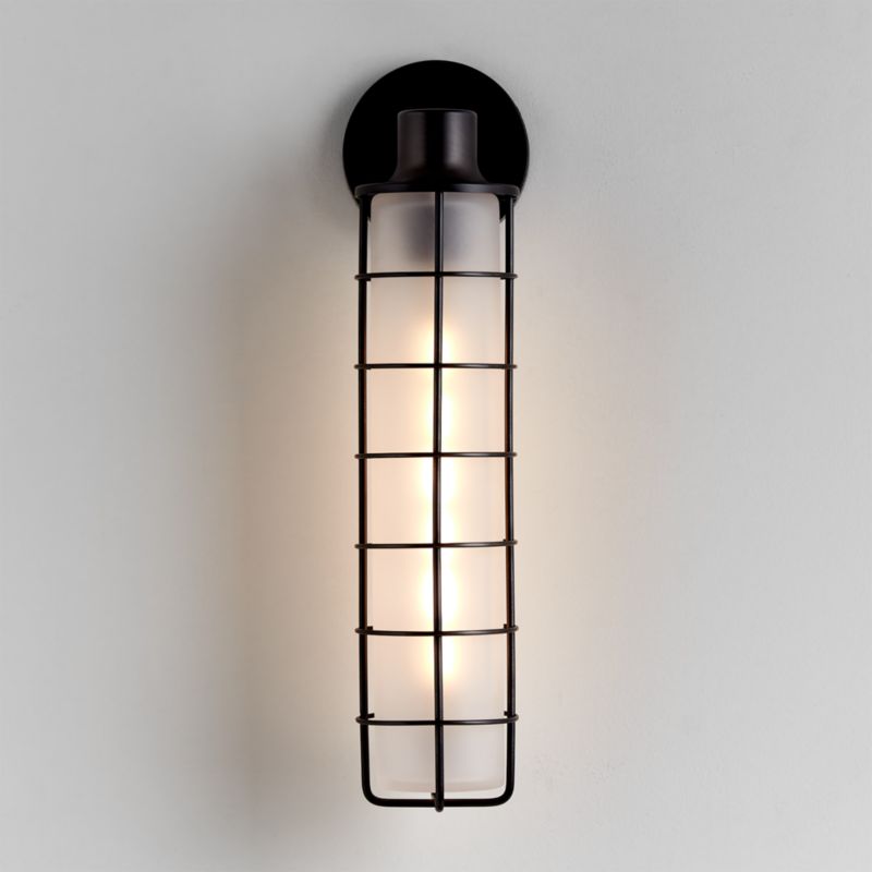 Fairfax Tall Black Metal Indoor/Outdoor Wall Sconce Light - image 0 of 7