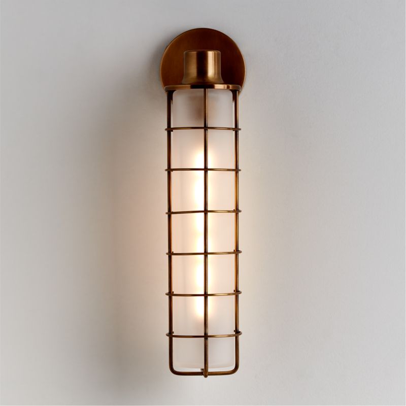 Fairfax Tall Brass Metal Indoor/Outdoor Wall Sconce Light - image 0 of 7