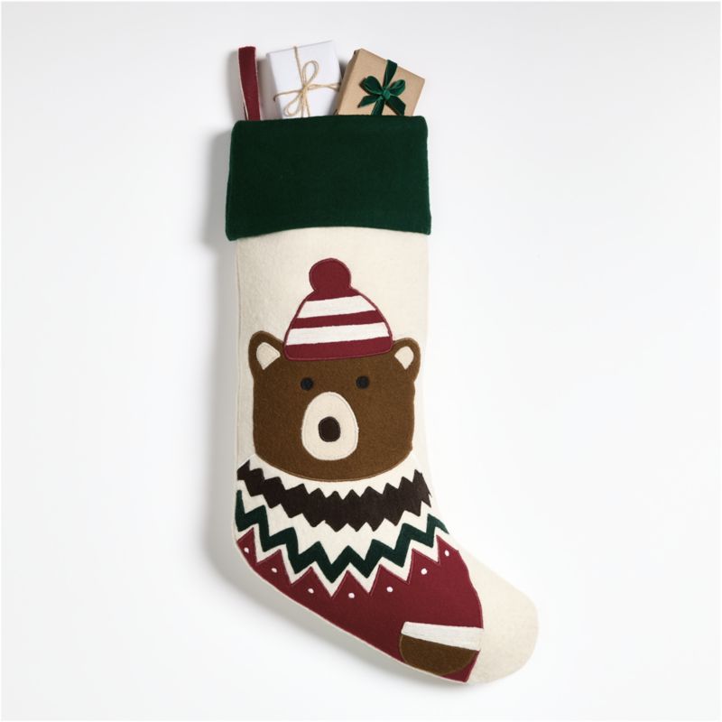 Fair Isle Friends Bear Christmas Stocking by Joan Anderson - image 1 of 3