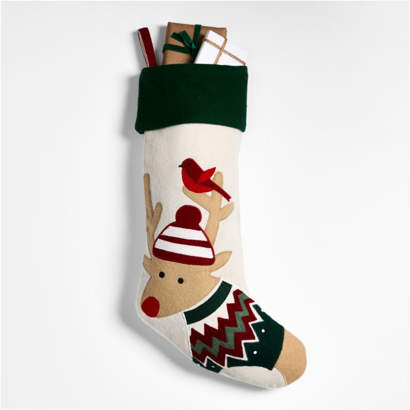 Fair Isle Friends Reindeer Christmas Stocking by Joan Anderson - image 1 of 4