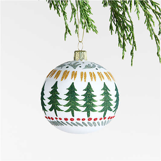 Fair Isle Tree Ball Christmas Tree Ornament