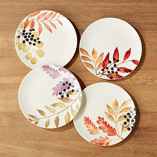 Fall Botanica Salad Plates, Set of 4