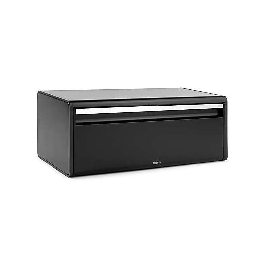 Brabantia Fall Front Bread Box, Matte Black