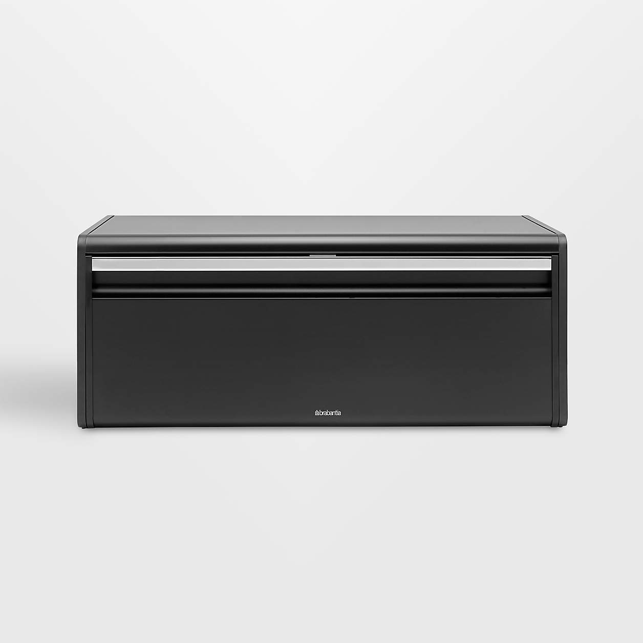 Brabantia Matte Black Fall Front Bread Box Crate & Barrel