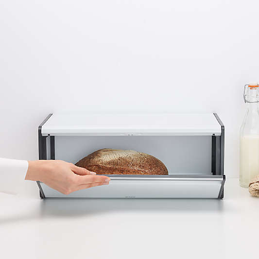 Brabantia Fall Front Bread Box, White