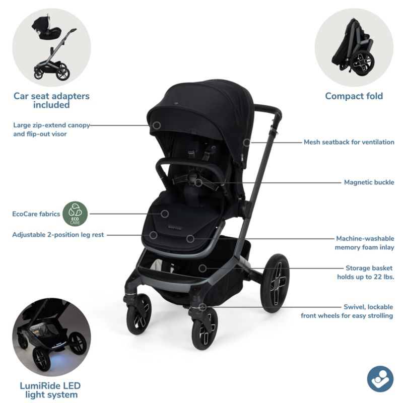 Maxi-Cosi Fame Twillic Black Modular Baby Stroller - image 6 of 12