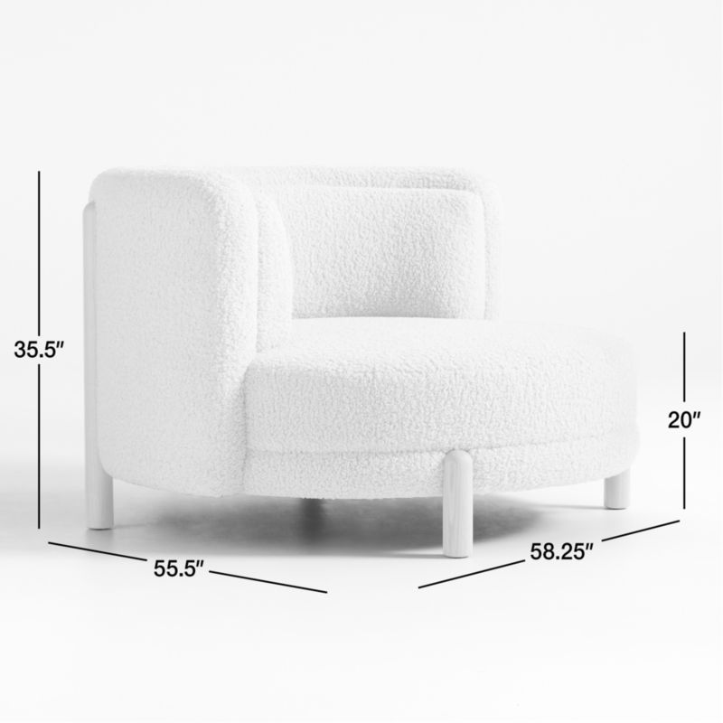 View Family Oversized Sherpa Lounge Chair and a Half - image 3 of 18