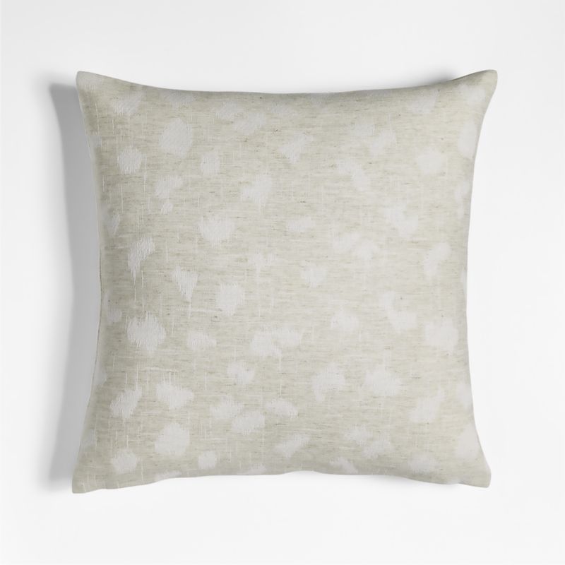 Jacquard 20" Ivory Cheetah Print Pillow Cover