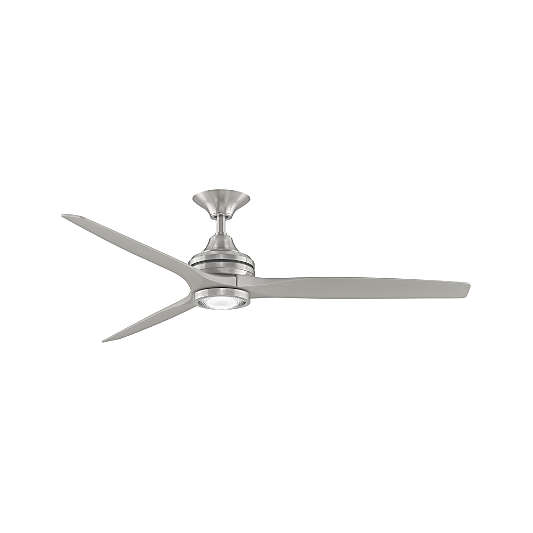 Fanimation Spitfire 60" Brushed Nickel Indoor/Outdoor Ceiling Fan with LED Light