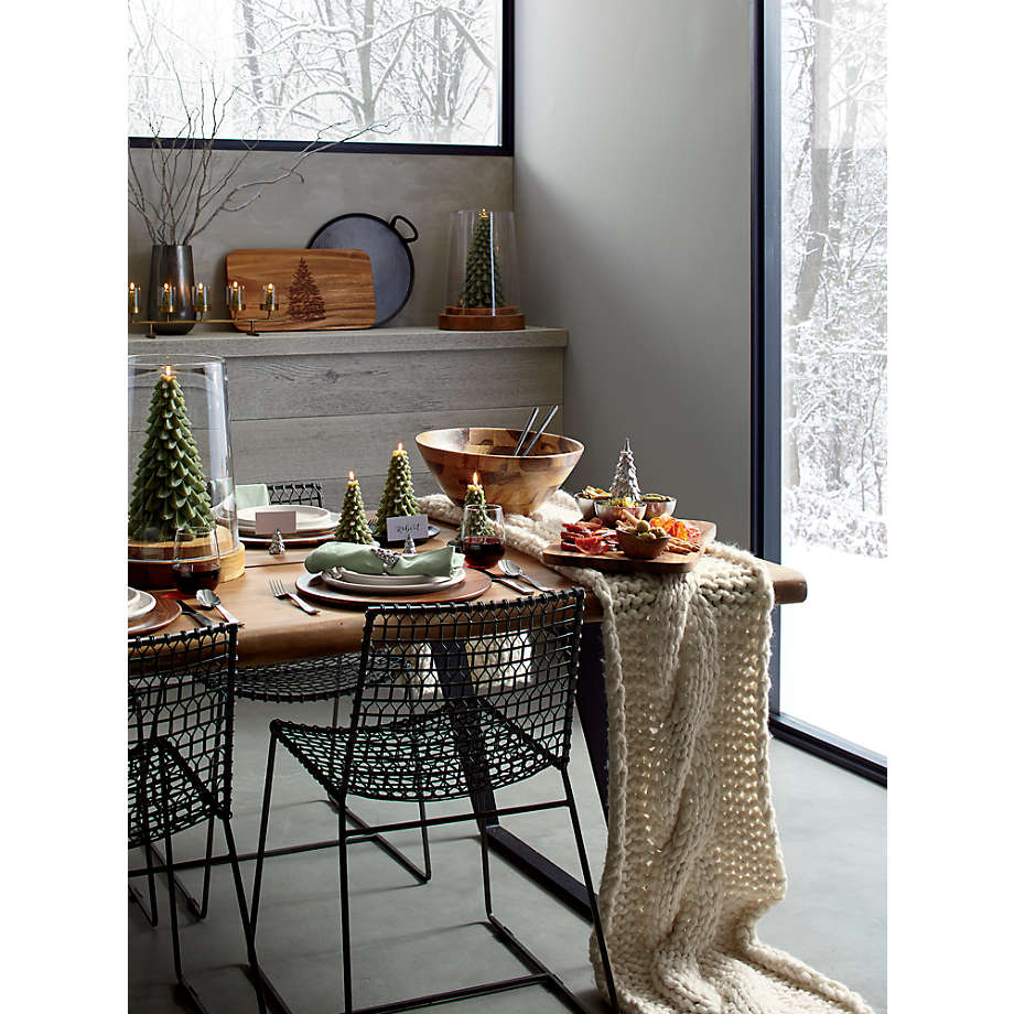 Crate and barrel yukon online grey dining table