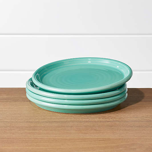 Farmhouse Mint Green Salad Plates, Set of 4