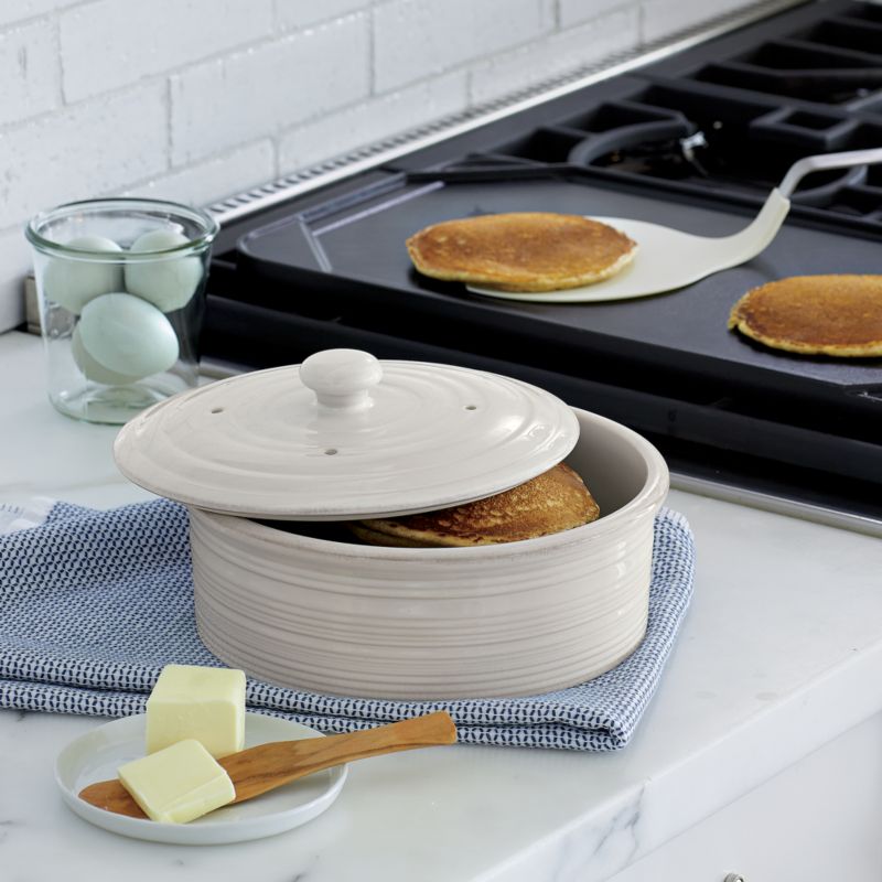 Farmhouse White Pancake Warmer - image 2 of 6