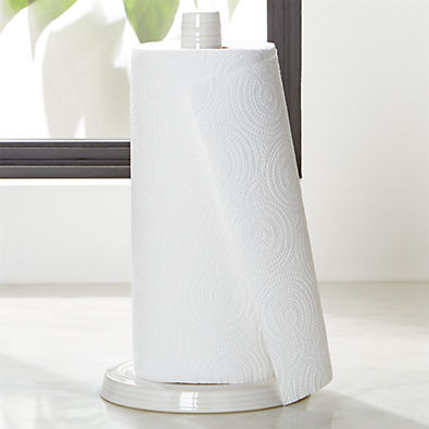 View Farmhouse White Paper Towel Holder details