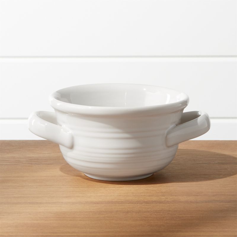Large Cozy Soup Bowls with Handles in Farmhouse White – The Mud Place