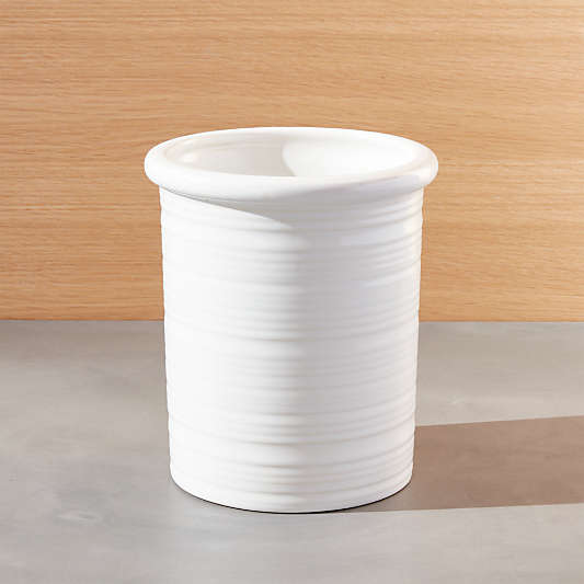 Farmhouse White Utensil Holder