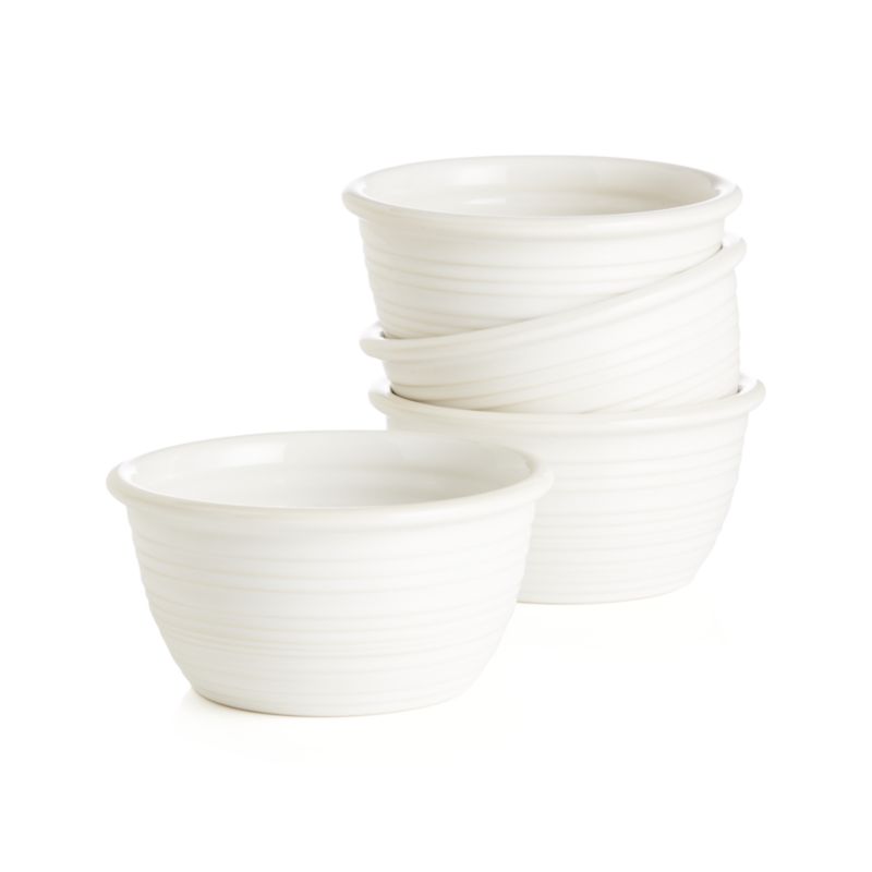 Farmhouse White Cereal Bowls, Set of 4