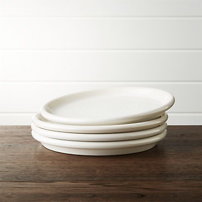 View Farmhouse White Salad Plates, Set of 4 details