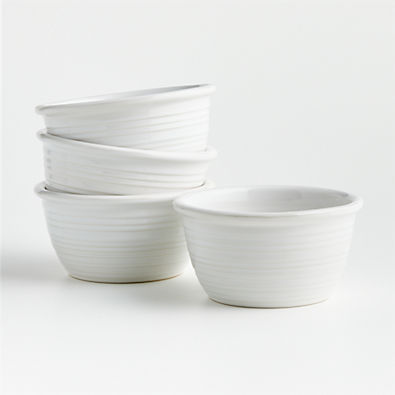 View Farmhouse White Cereal Bowls, Set of 4 details