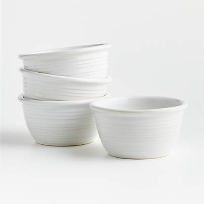 Farmhouse White Cereal Bowls, Set of 4