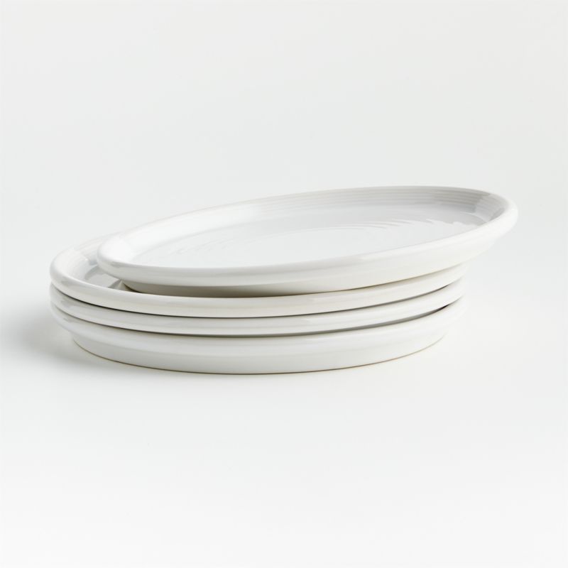 Farmhouse White Dinner Plates, Set of 4