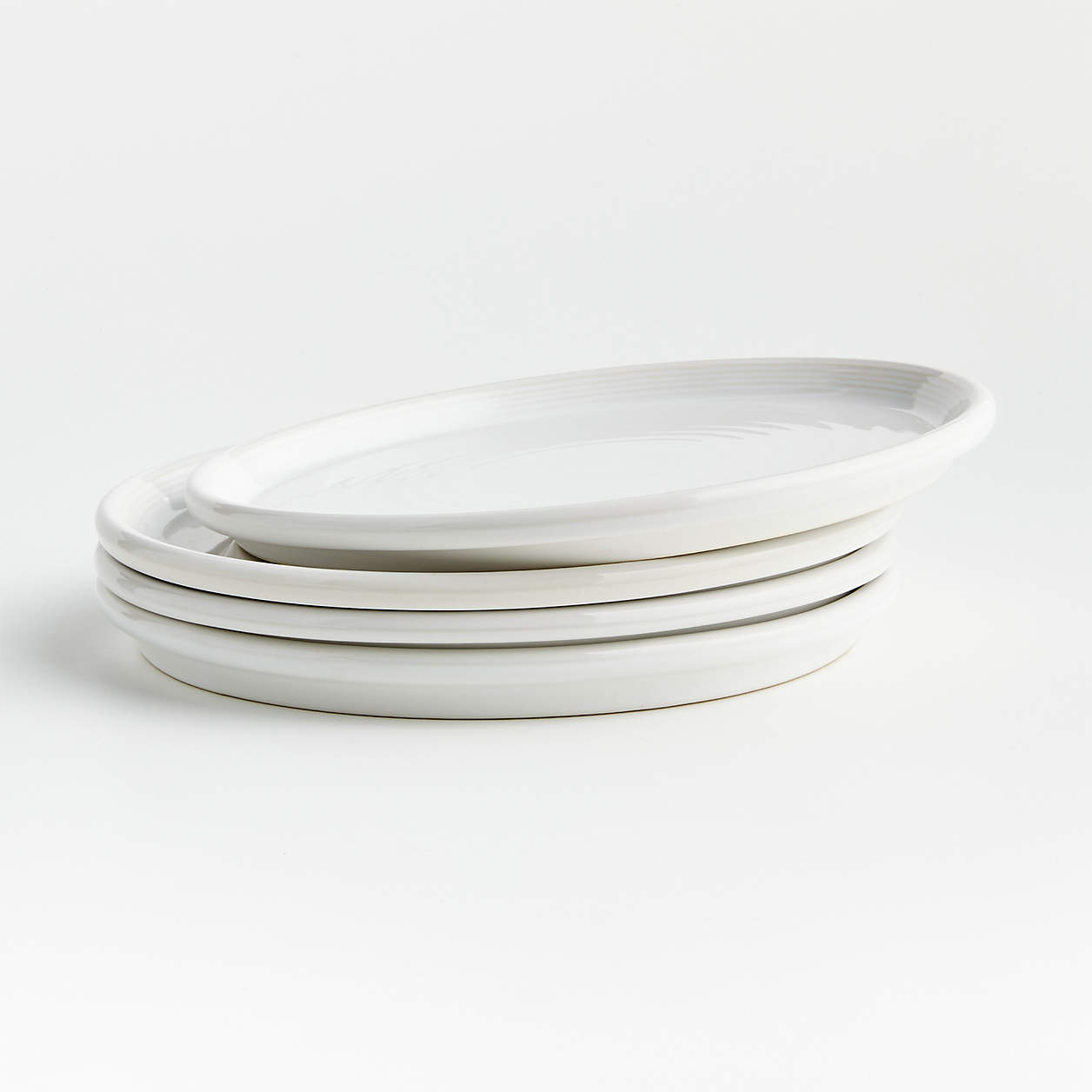 Farmhouse White Dinner Plates, Set of 4