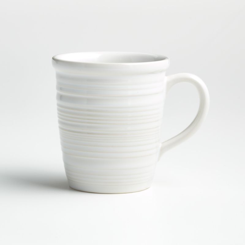 Farmhouse White Mugs, Set of 4