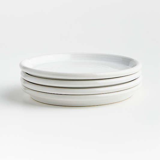 Farmhouse White Salad Plates, Set of 4