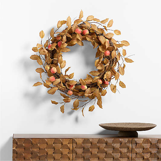 Faux Apple Wreath 28"