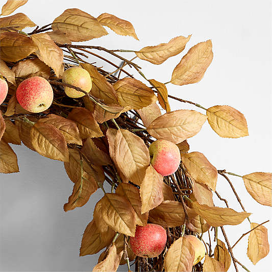 Faux Apple Wreath 28"