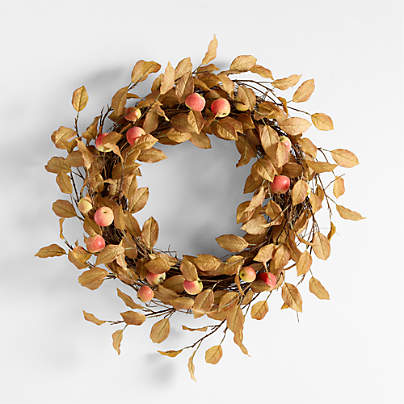 Faux Apple Wreath 28"