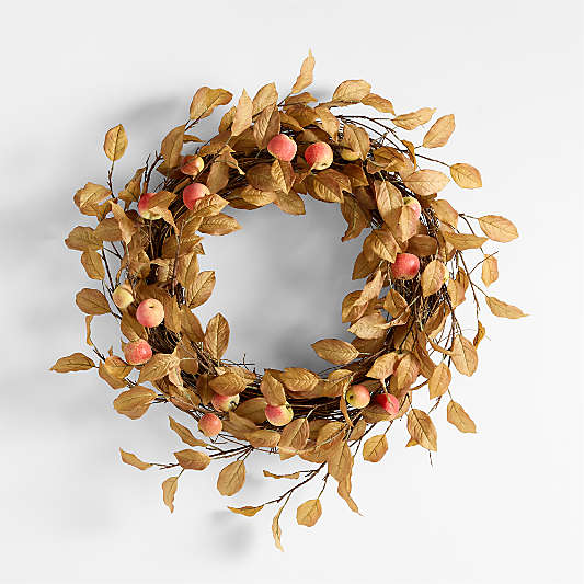 Faux Apple Wreath 28"