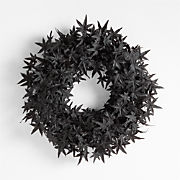 Faux Black Maple Wreath 28"