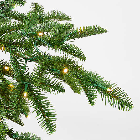 Faux Balsam Fir Pre-Lit LED Christmas Trees with White Lights