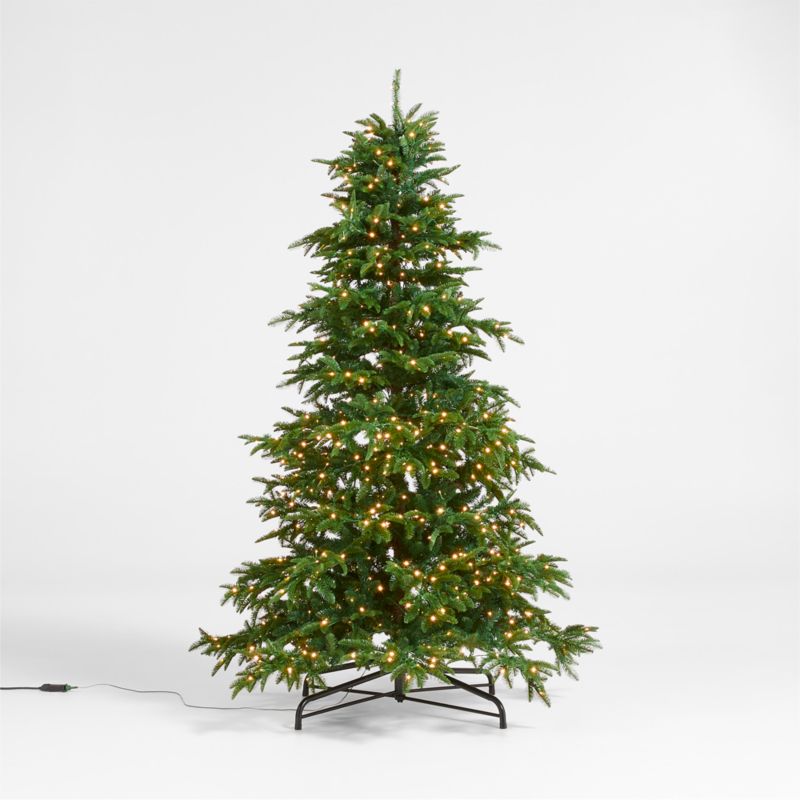 Faux Balsam Fir Pre-Lit LED Christmas Tree with White Lights 7.5' - image 0 of 5