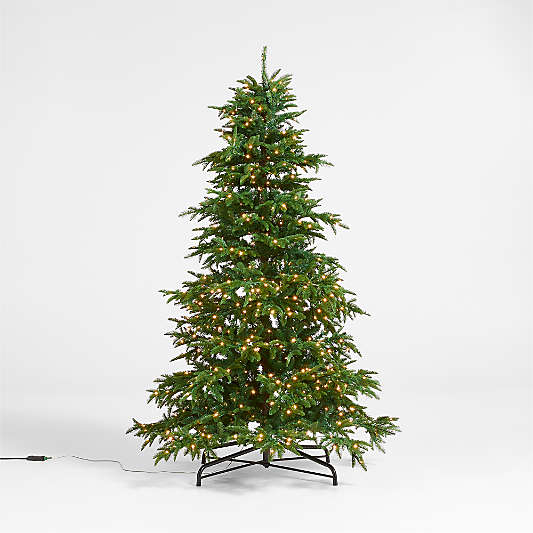 Faux Balsam Fir Pre-Lit LED Christmas Tree with White Lights 7.5'