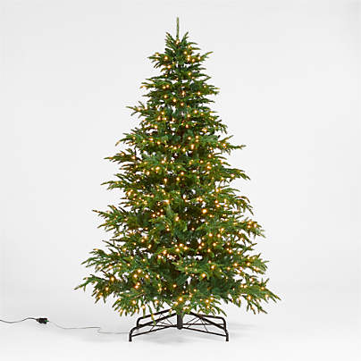 Faux Balsam Fir Pre-Lit LED Christmas Tree with White Lights 9'