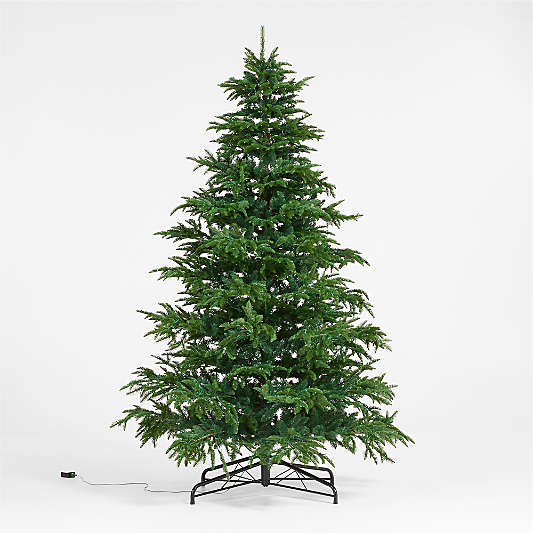 Faux Balsam Fir Pre-Lit LED Christmas Tree with White Lights 9'