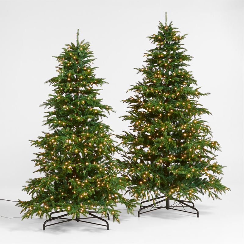 Faux Balsam Fir Pre-Lit LED Christmas Tree with White Lights 7.5' - image 1 of 5